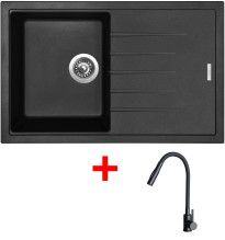 Sinks BEST 780 Pureblack + ELASTA S černá matná 